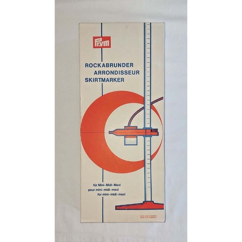 Skirt Hem Marker VINTAGE Prym Germay Dress Markings mini midi maxi original box